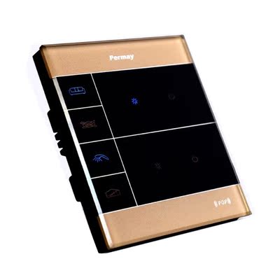 普美智能开关 遥控无线wifi开关 二位双控无线触摸开关创新之选