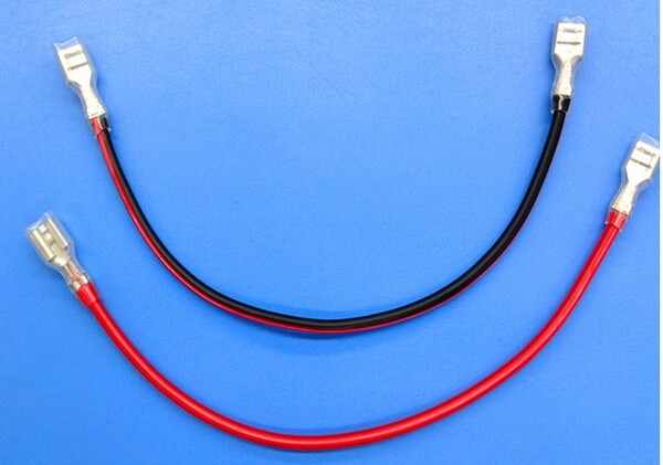 冲冠蓄电池连接线玩具车电动车ups电源电瓶红黑串联线3元/对配件