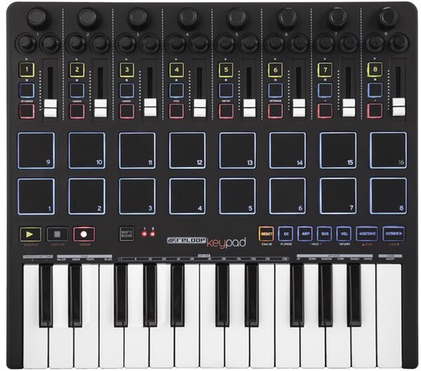 midi键盘效果器 dj控制器匹配ableton live9 reloop keypad 25键