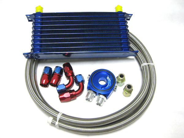 10排trust汽车改装机油冷却器单体套件 10行日式油冷器套件