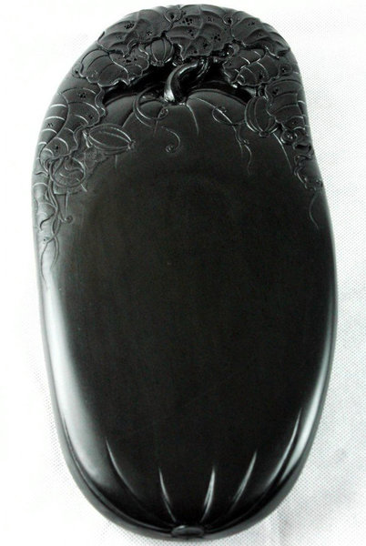 不二砚斋老坑硕果乌钉罗纹歙砚端砚徽墨,砚台,罗纹,金星,眉纹