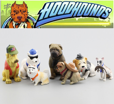 homies hood hounds正版实心动物汪星人仿真动物模型玩具儿童认知
