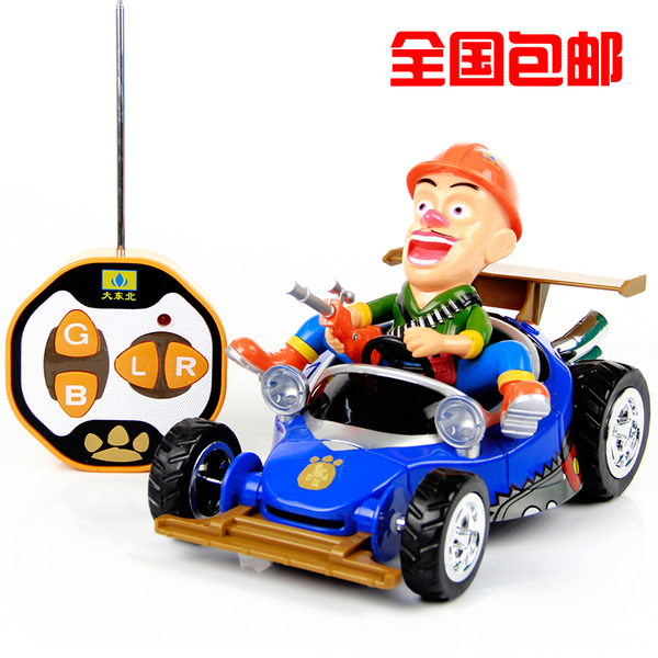 正版龙祥熊出没玩具光头强遥控车特技车306度翻转车卡丁车2008db