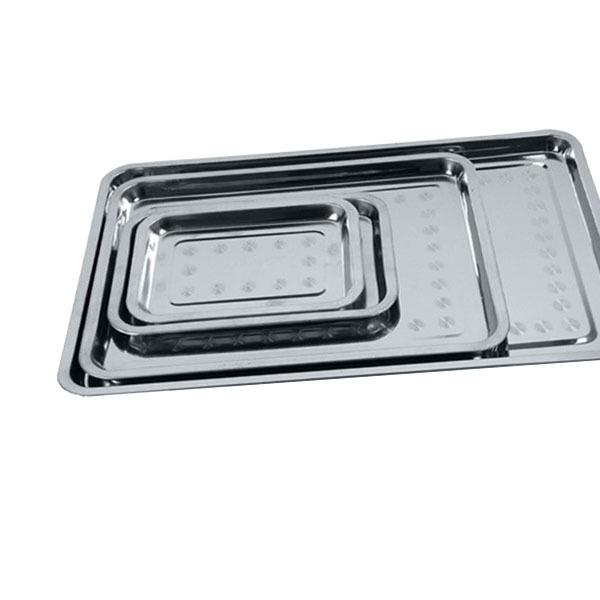 烧烤炉子不锈钢托盘长方盘 餐盘 烧烤工具 烧烤用品厨房用具27*19