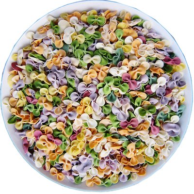 【天天特价】海螺彩色蔬菜蝴蝶面意面片条 宝宝婴儿 辅食儿童零食