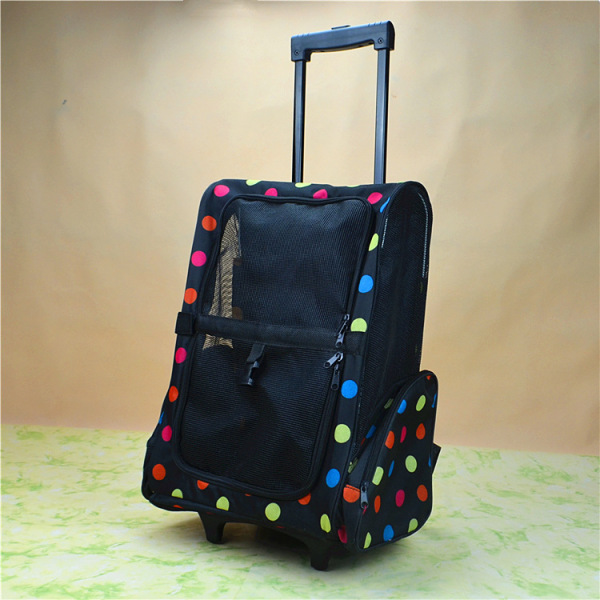 包邮宠物拉杆包拉杆箱双肩狗狗背包外出便携宠物泰迪贵宾包猫狗包