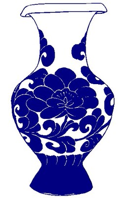 105b墙贴纸青花瓷花瓶客厅电视墙浪漫卧室背景墙卡通儿童房装饰贴