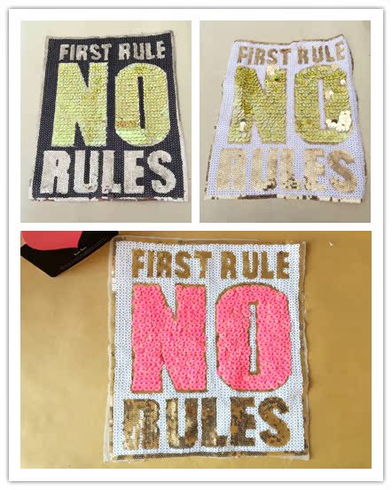 大号珠片衣服补丁贴布亮片毛衣高档布贴 需缝制