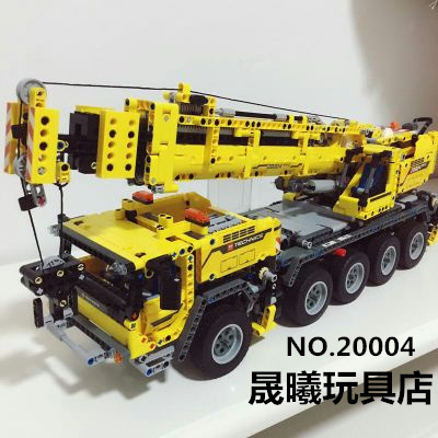 樂拼20004科技機械系列重機吊車絕版42009電動吊機益智積木玩具