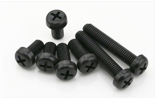 黑色圆头十字塑料螺丝 尼龙螺钉 塑胶螺丝 绝缘螺钉 螺栓m2m3m4