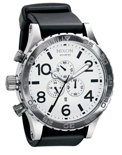 nixon 尼克松 手表 51-30 钢壳pu带款,白夜光表面及黑面白字款
