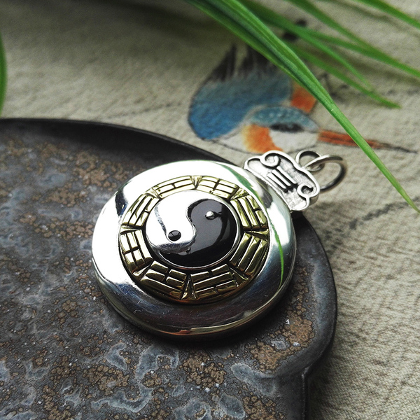 开光 道教特色定制太极八卦转运吊坠 可转动八卦时来运转旺运护身