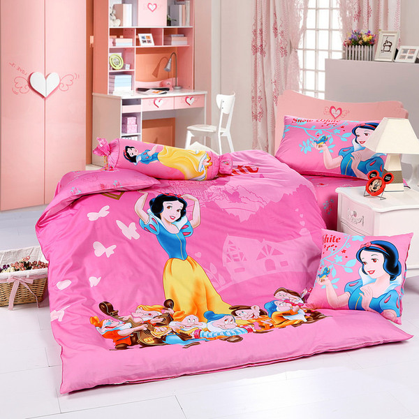 ②包邮正品disney迪士尼床单白雪公主床上用品四件套全棉三件1157