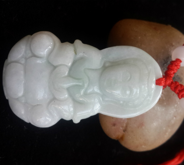 天然翡翠a货糯种玉观音项链吊坠 小号男女款玉观音挂坠包邮