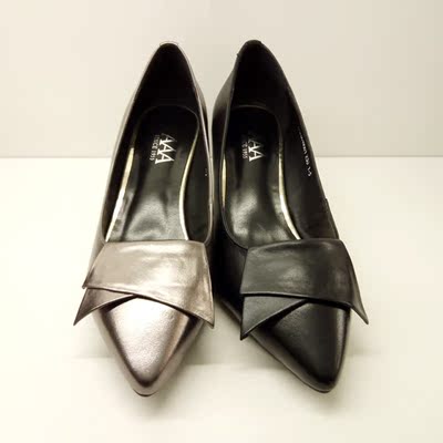 专柜正品aaa女鞋软牛皮鞋细跟低跟浅口单鞋尖头优雅女鞋a65176419