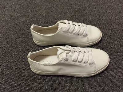 外贸原单2016年新款正品hm小白鞋瑕疵品男女真皮平底系带鞋休闲鞋