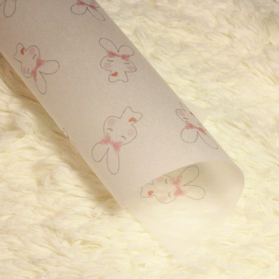 兔子手工皂纸包装纸冷制皂纸糖纸布丁瓶纸艺术纸纺油纸半透明纸