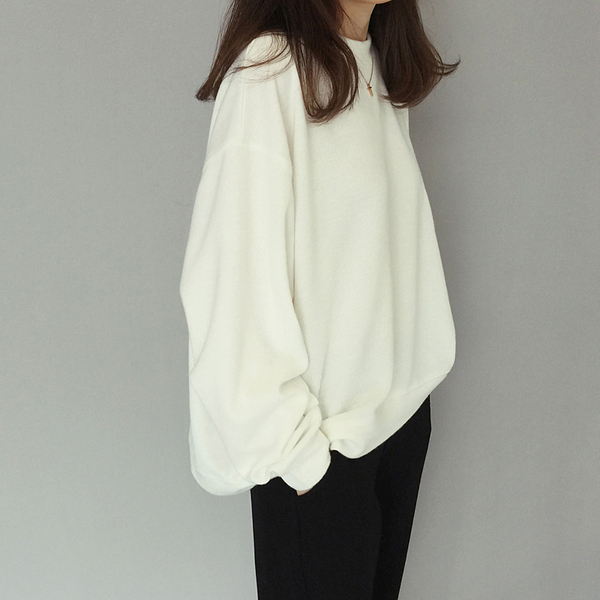 2016秋装新款宽松简约纯色针织衫女学生韩版百搭长袖打底衫上衣潮