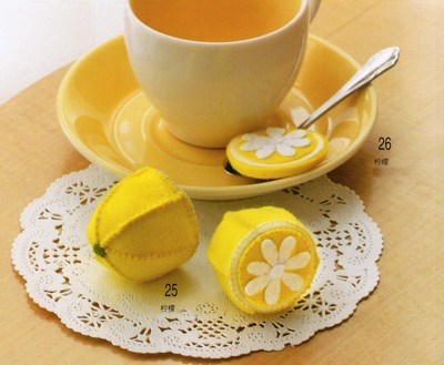 不织布材料包/diy手工布艺/仿真食物/蔬菜水果系列 柠檬