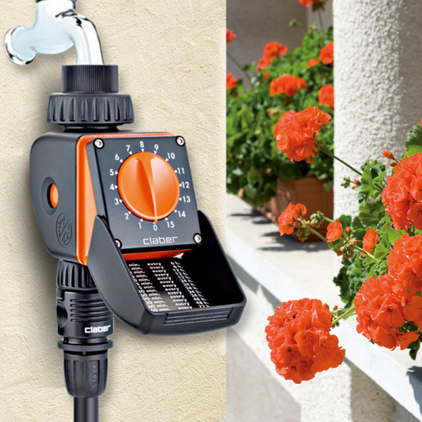 进口定时器嘉霸claber自动浇花控制器家庭用智能浇水微喷灌溉设备