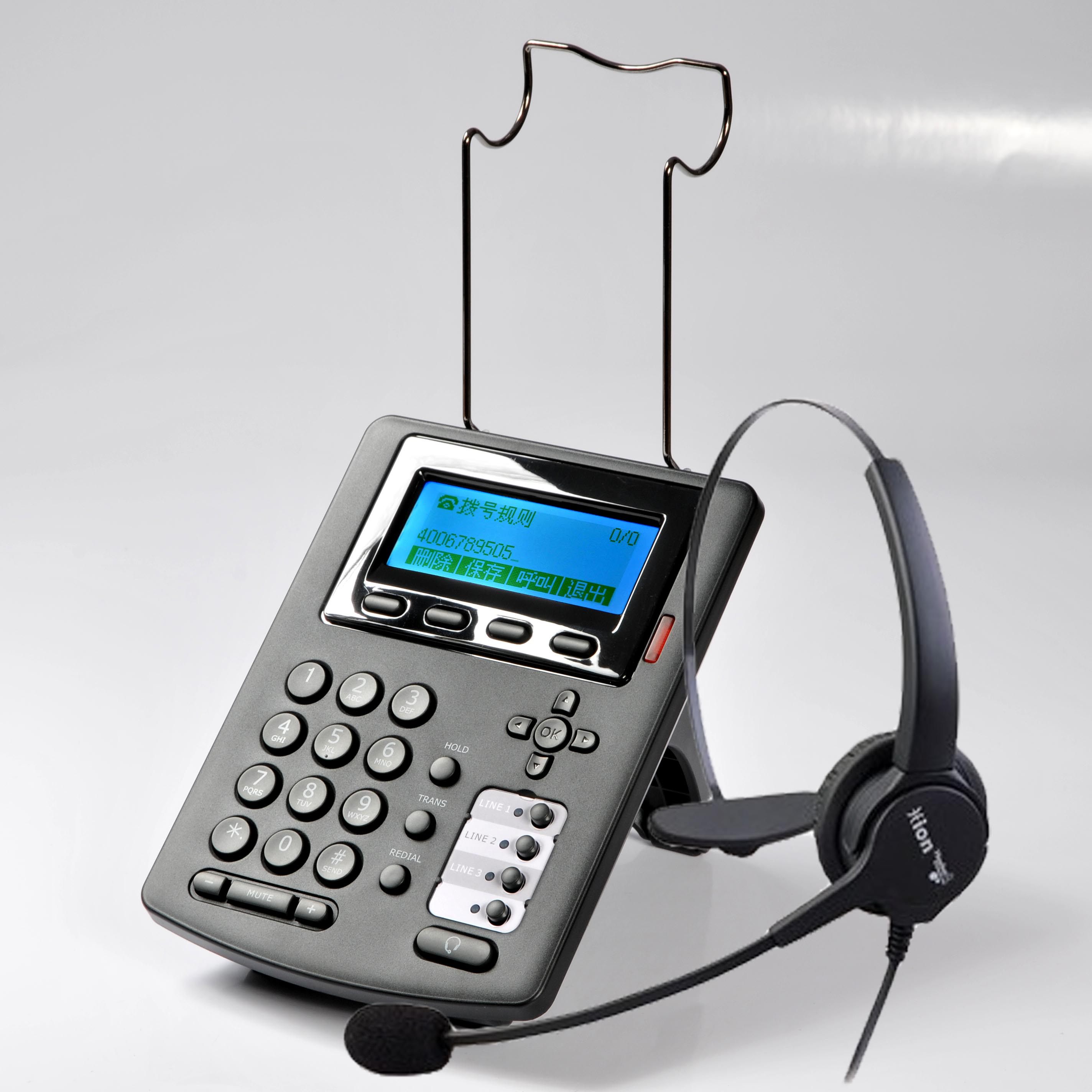 北恩s400耳麦电话机 呼叫中心网络电话机 s320p耳机客服用ip电话