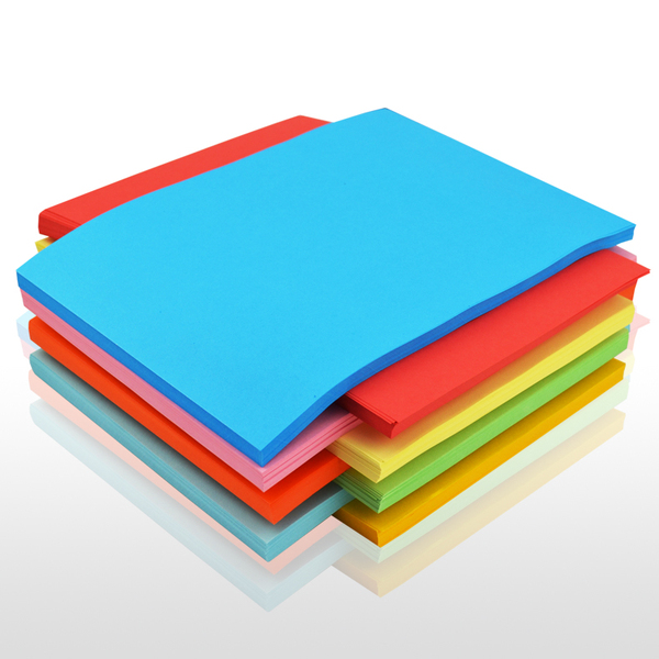 得力彩色复印纸 a4彩色打印复印纸四色办公用纸100张/包80g