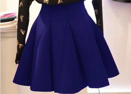 秋冬新款 黑色高腰复古太空棉伞裙半身裙短裙蓬蓬裙百褶裙太阳裙