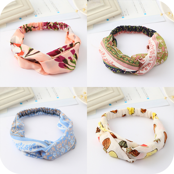 陈乔恩同款可爱发绳发箍远动交叉松紧洗脸发带韩国发饰头饰头巾