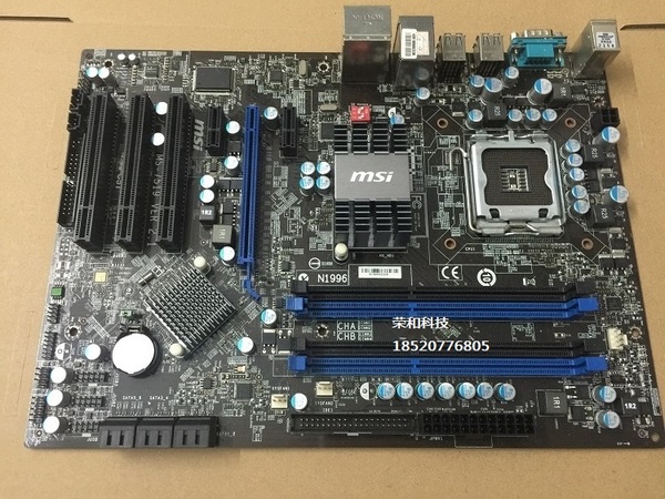 正品微星p43-c51 p43主板 ddr2-775针全固态游戏大板拼ep43t-ud3l