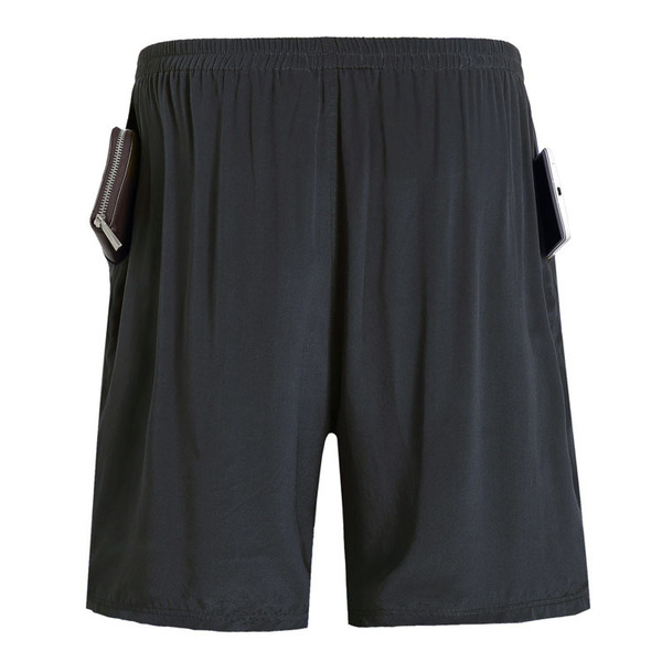 新品夏季男士短裤真丝沙滩桑蚕丝休闲平角舒适季家居丝绸睡裤