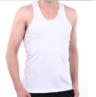 特价菊花牌全棉男士中老年人 纯棉老头背心汗衫全棉白色爸爸背心