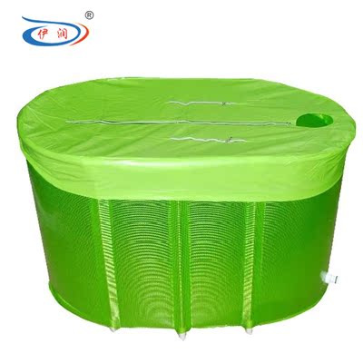 伊润正品不锈钢折叠浴桶沐浴桶折叠浴缸浴桶泡澡桶沐浴盆 送盖子