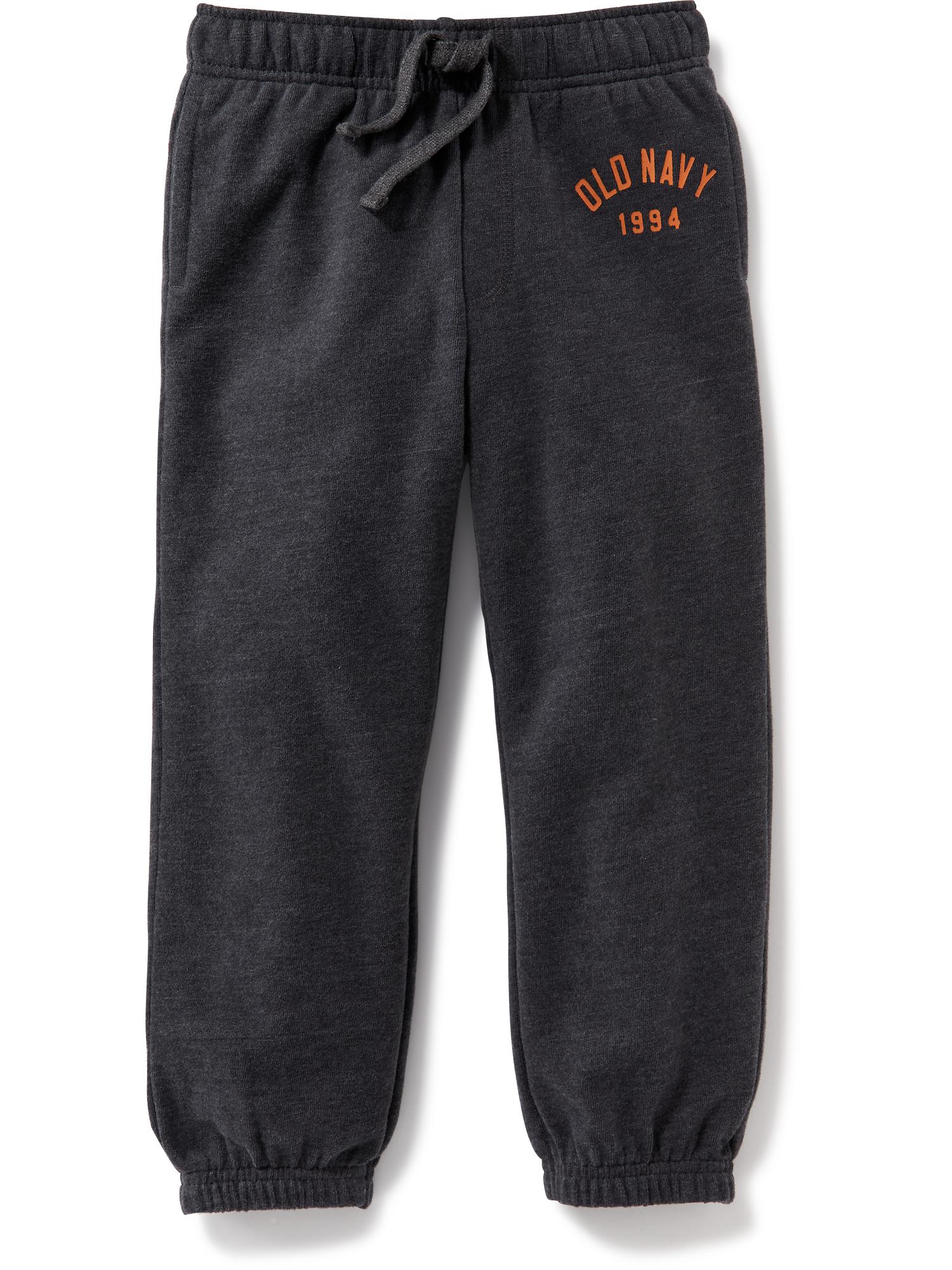 【oldnavy官方官网】old navy男幼童 徽标印花松紧腰男宝收口卫裤秋季