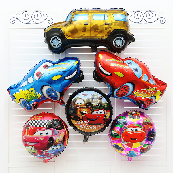 卡通迈坤铝膜气球汽车总动员麦昆铝箔气球生日卡通玩具氢气球批发