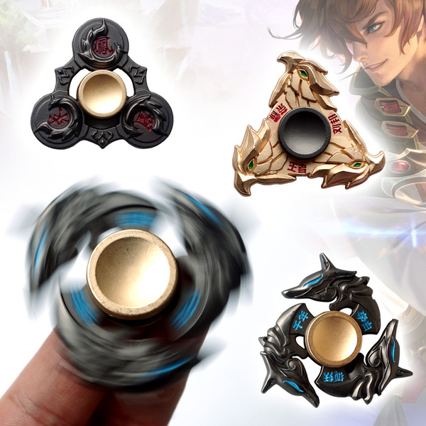 王者荣耀三叶指尖陀螺 李白凤求凰刘邦黄忠李元芳金属手指陀螺