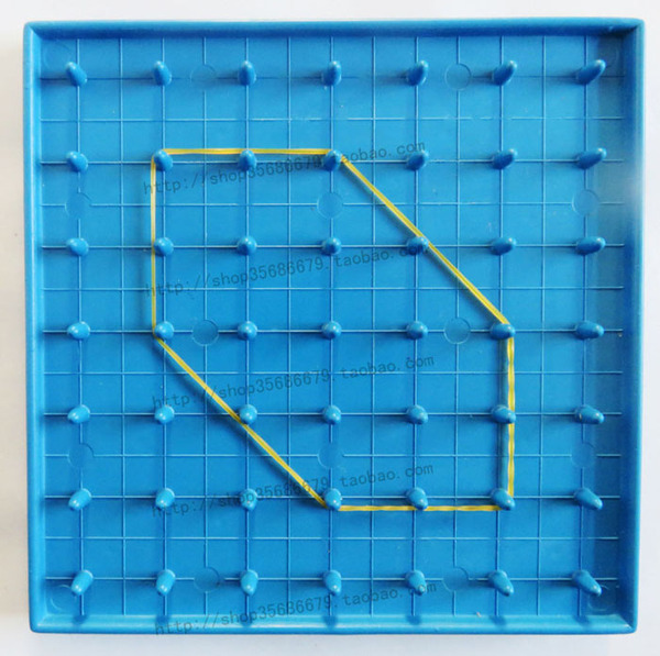 钉板塑料学具可示圆形三角形多边形送彩色皮筋小学教学数学教具