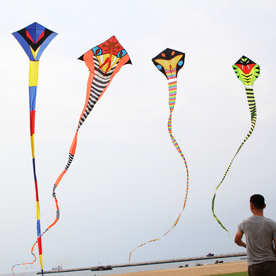 第二代 机器蛇风筝 王蛇青蛇竹叶青眼镜蛇风筝 大蛇 100米蛇 包邮