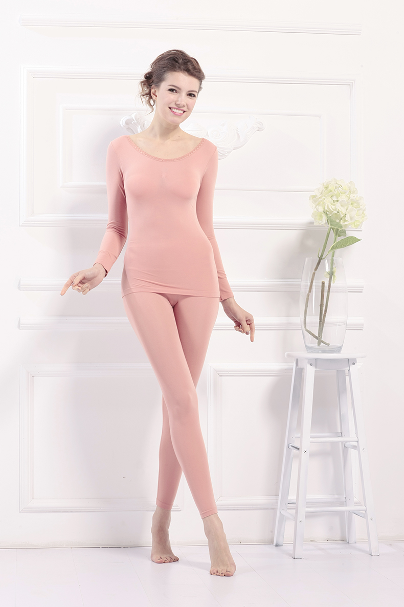 南极人秋冬保暖内衣套装薄款秋衣秋裤女性感塑身提臀美体内衣ya