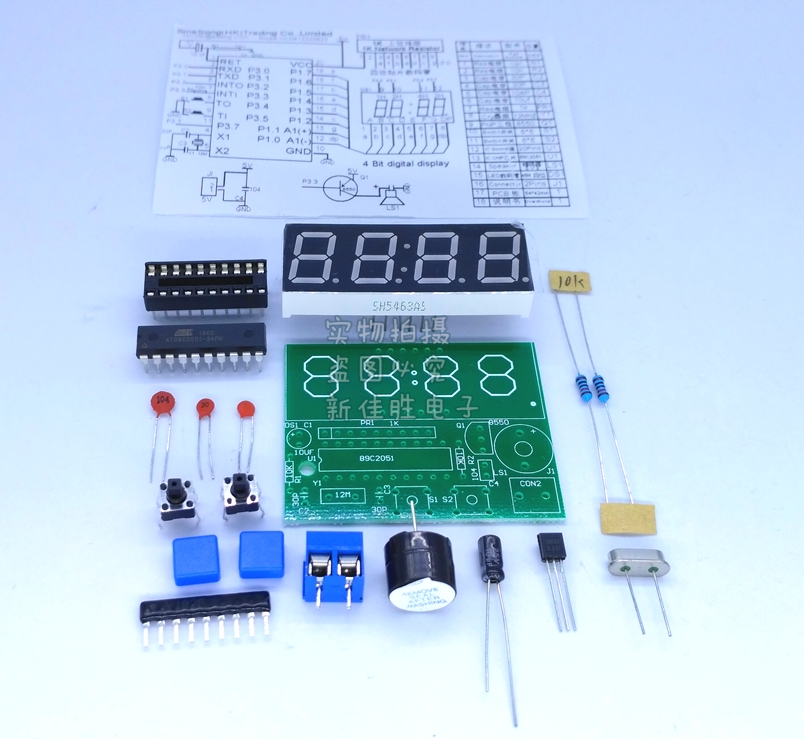 S51 электронная. Радиоконструктор часы. Китайский конструктор часы. Китайский набор часы схема. Часы c51 инструкция.