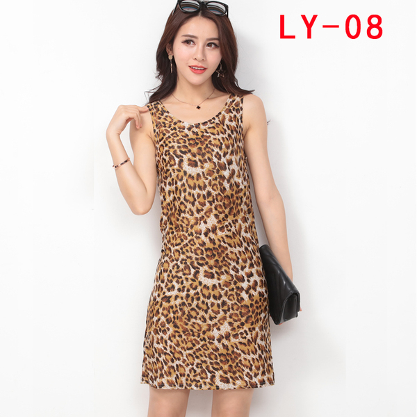 批发女装连衣裙中长款韩国宽松胖MM碎花裙民族风冰丝无袖背心裙夏