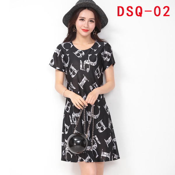 阿里巴巴批发网女装夏季大码冰丝中长款碎花裙A字裙炫民风连衣裙