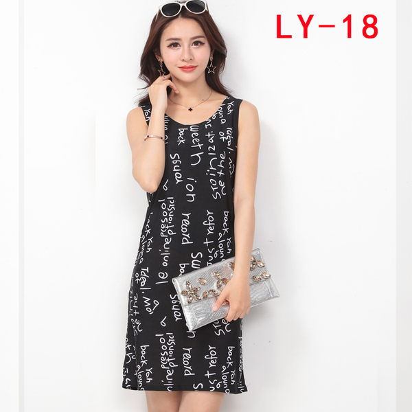 批发女装连衣裙中长款韩国宽松胖MM碎花裙民族风冰丝无袖背心裙夏