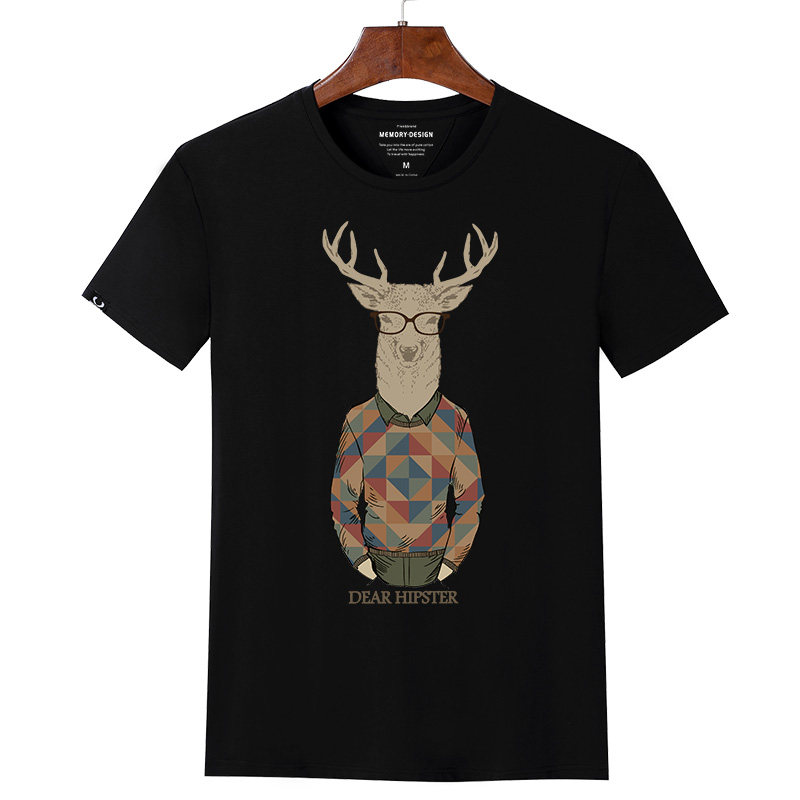 潮牌原宿风短袖t恤男几何图形六角形印花半袖超大码胖人上衣夏季