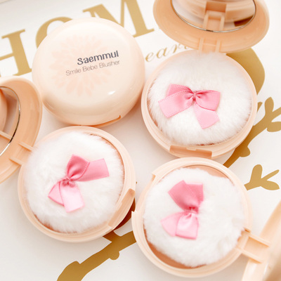 包邮 韩国得鲜the seammul可爱腮红 甜蜜微笑胭脂单色腮红带粉扑