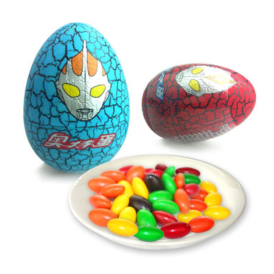 添乐卡通王奥特蛋巧克力豆奥特曼儿童玩具糖果4个装零食满2件包邮