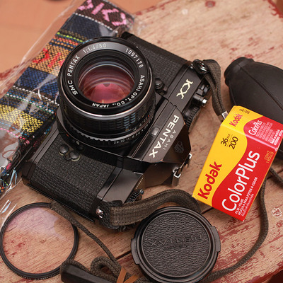 宾得kx套机机械单反135胶片机胶卷相机 m50/1.4标准定焦人像镜头