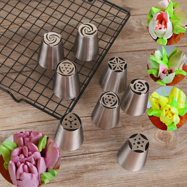 俄罗斯裱花嘴 一步成型立体裱花嘴玫瑰花型嘴 奶油裱花超强立体感