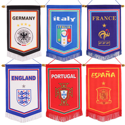 欧洲杯24强国旗德国意大利交换旗西班牙队旗巴西挂旗酒吧装饰吊旗