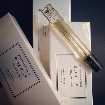 byredo滚珠香水香氛油走珠白色浪漫郁金香黑玫瑰乌木法国代购