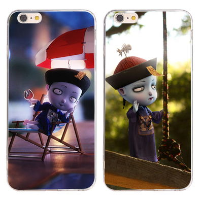 苹果iphone7 6s 5se 6plus小僵尸个性全包软套僵小鱼手机壳恶搞